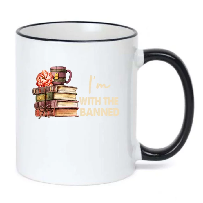 Im With The Banned Books I Read Banned Books Lovers Gift Black Color Changing Mug