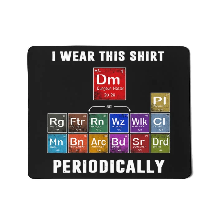 I Wear This Shir Periodically Classes DnD Mousepad