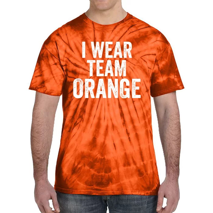 I Wear Team Orange F1 Racing Car Tie-Dye T-Shirt