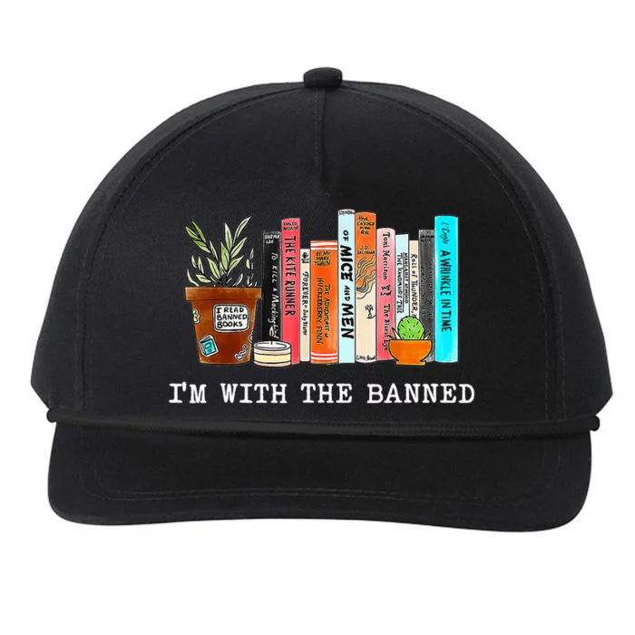 I'm With The Banned Books I Read Banned Books Lovers Snapback Five-Panel Rope Hat