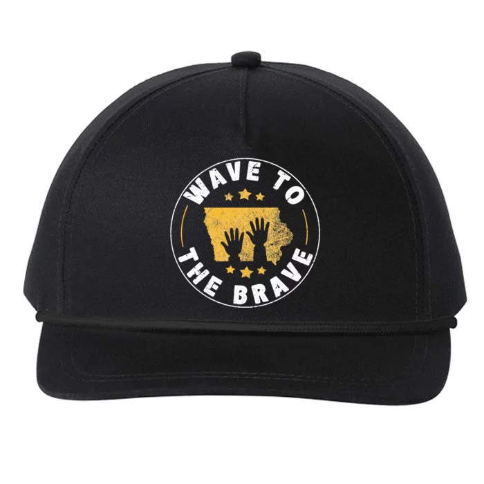 Iowa Wave To The Brave Football Childrens Hospital Snapback Five-Panel Rope Hat