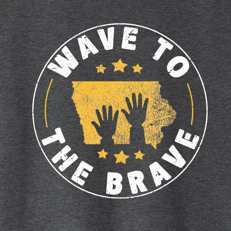 Iowa Wave To The Brave Football Childrens Hospital Women's Crop Top Tee