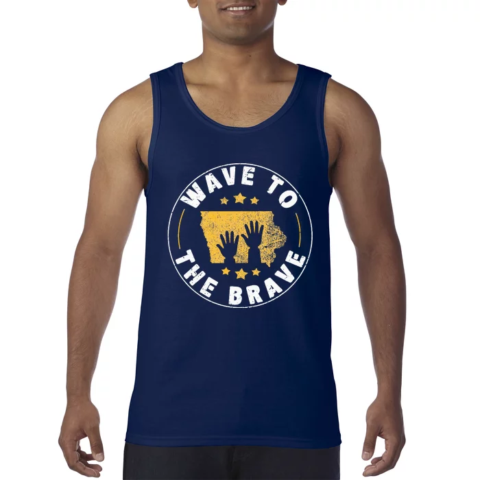 Iowa Wave To The Brave Football Childrens Hospital Tank Top