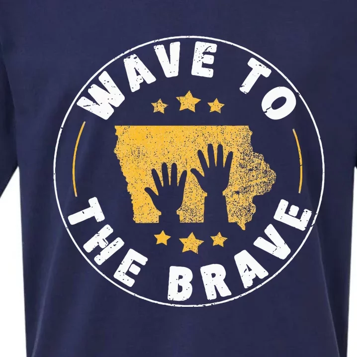 Iowa Wave To The Brave Football Childrens Hospital Sueded Cloud Jersey T-Shirt