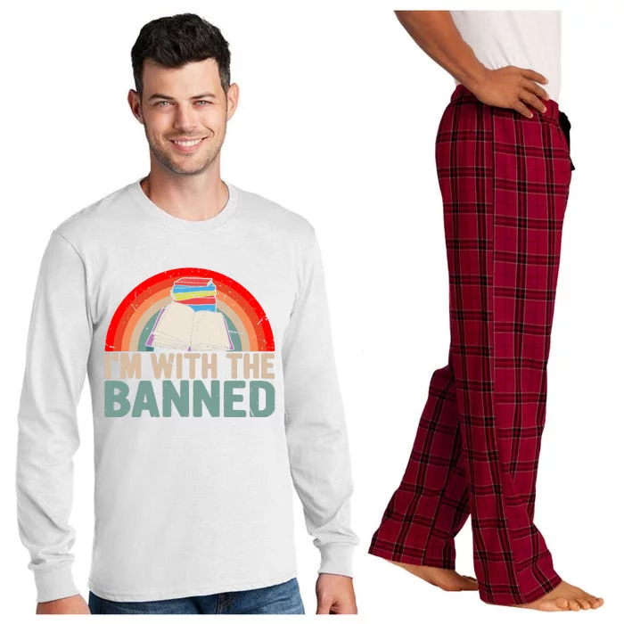 Im With The Banned Read Banned Books Lover Bookworm Long Sleeve Pajama Set