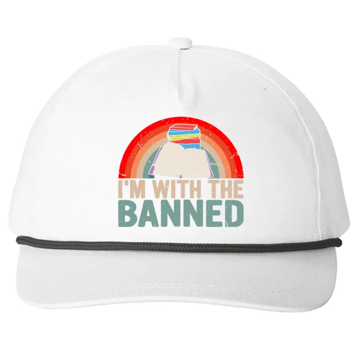 Im With The Banned Read Banned Books Lover Bookworm Snapback Five-Panel Rope Hat