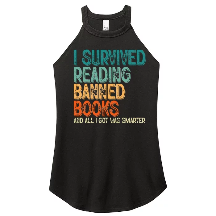 Im With The Banned I Survived Reading Banned Books Women’s Perfect Tri Rocker Tank