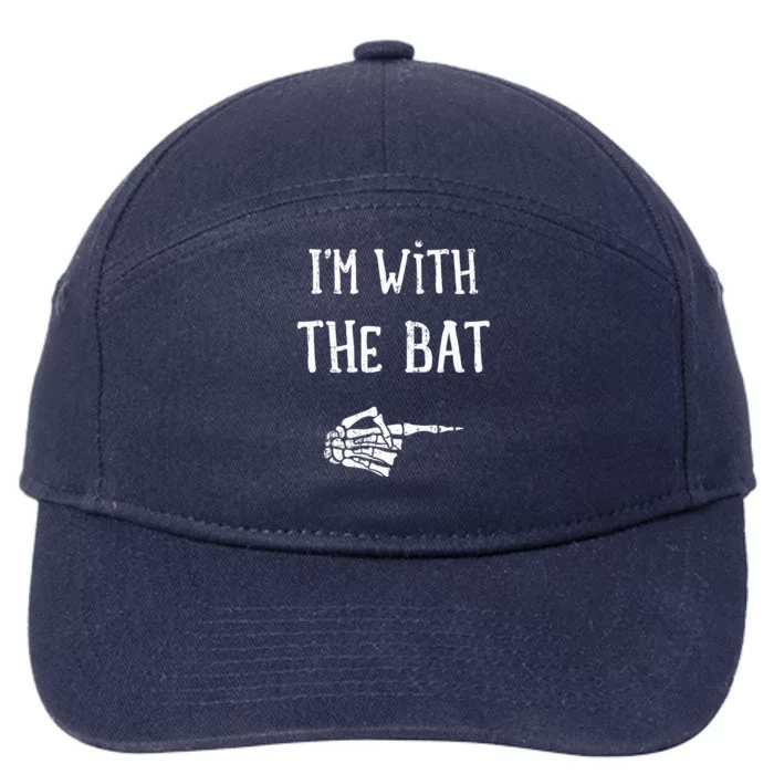 IM With The Bat Funny Matching Couple Costume Halloween 7-Panel Snapback Hat