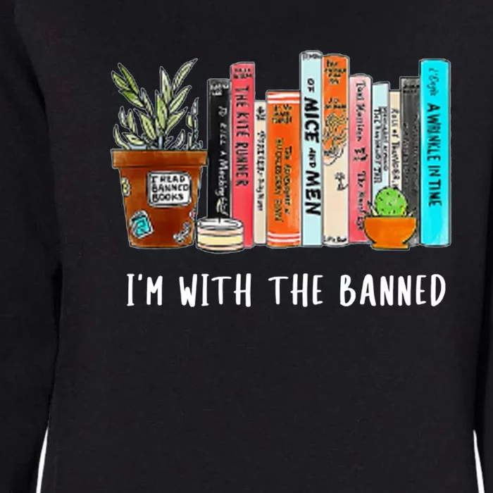 I'm With The Banned Books I Read Banned Books Lovers Womens California Wash Sweatshirt