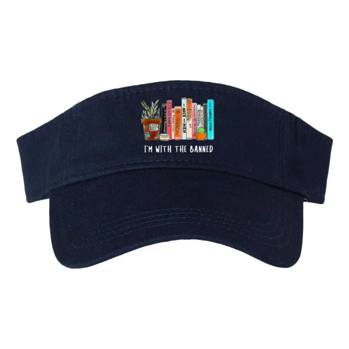 I'm With The Banned Books I Read Banned Books Lovers Valucap Bio-Washed Visor