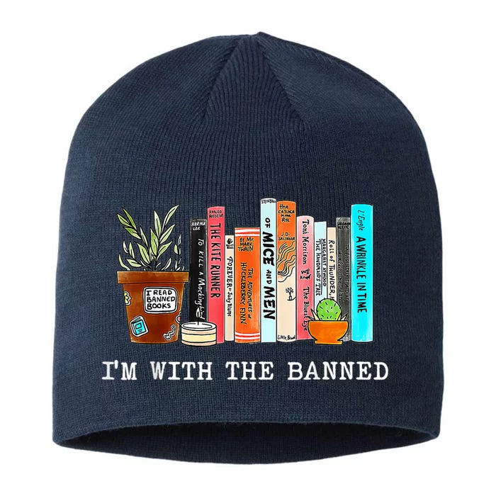 Im With The Banned Books I Read Banned Books Lovers 8 1/2in Sustainable Knit Beanie