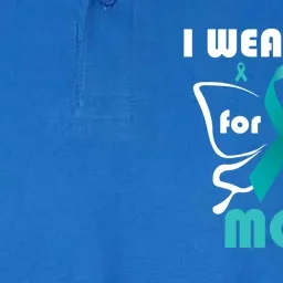 I Wear Teal For My Mom Cervical Cancer Awareness Gift Softstyle Adult Sport Polo