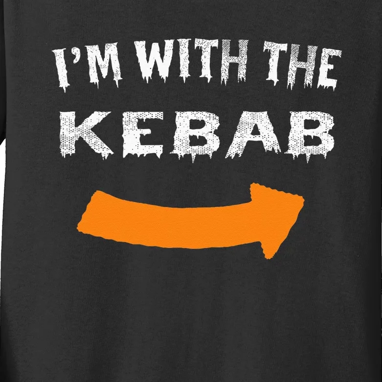 Im With The Kebab Funny Lazy Halloween Costume Kids Long Sleeve Shirt