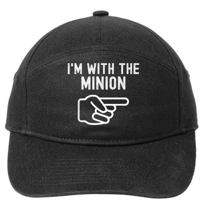 I'm With the Minion Funny Couples Matching Halloween Costume 7-Panel Snapback Hat