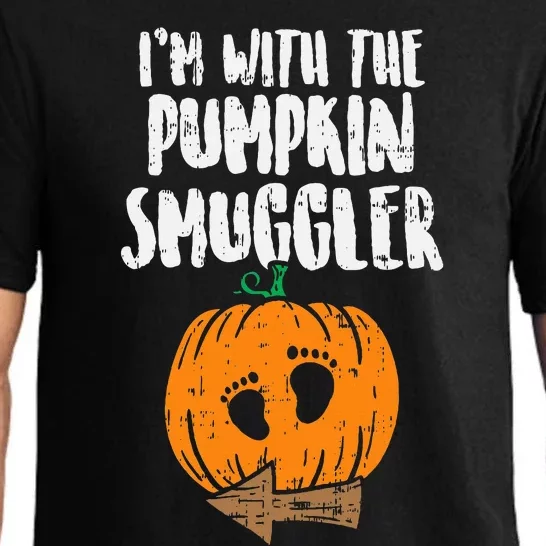 Im With The Pumpkin Smuggler Halloween Pregnancy Pajama Set