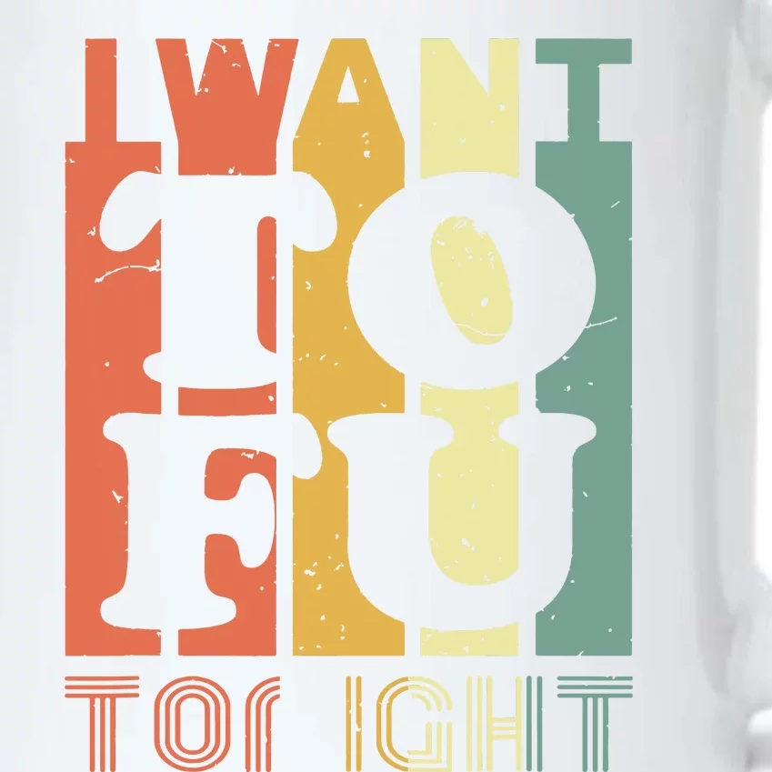 I Want Tofu Tonight Retro Funny Vegan Vegetarian Black Color Changing Mug