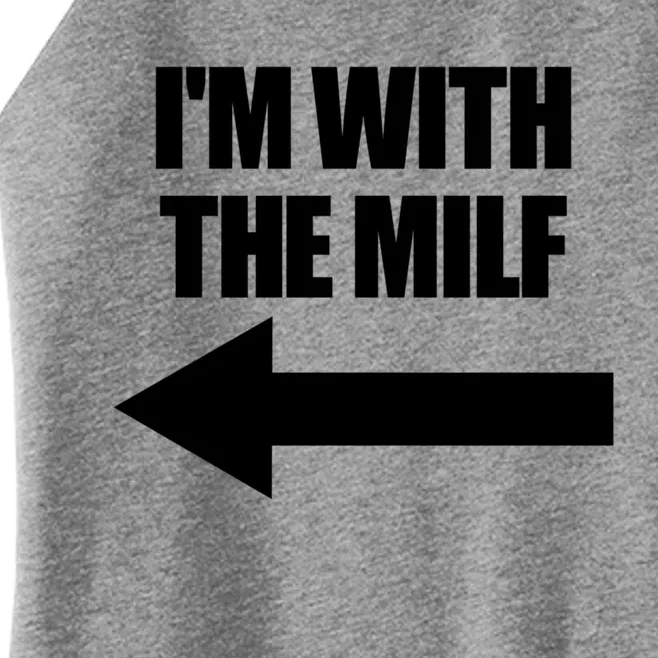 Im With The Milf Red Heart Pointing Arrow Love Hot Milf Gift Women’s Perfect Tri Rocker Tank