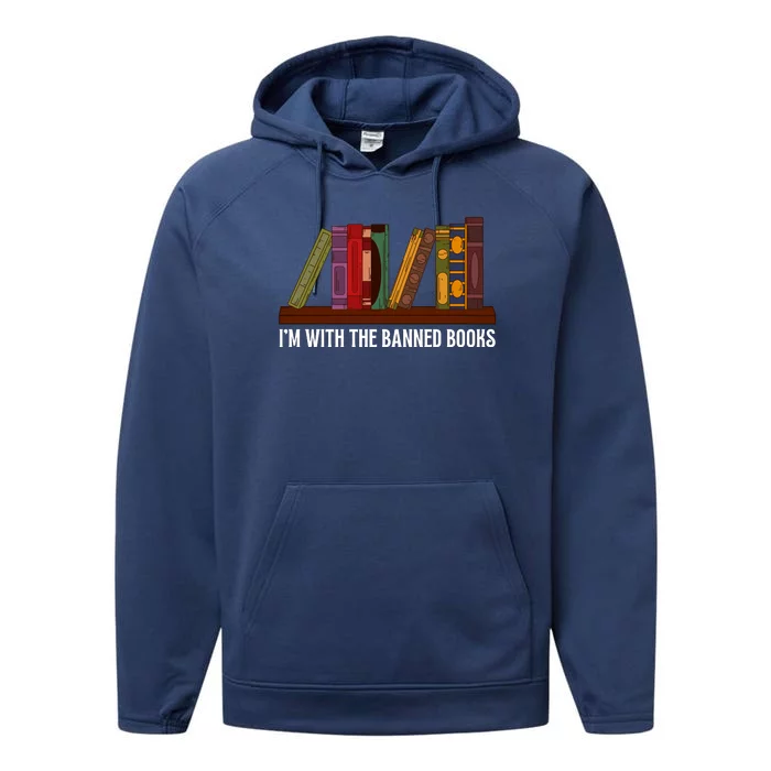 I'm With The Banned Books Design For A Literature Teacher Performance Fleece Hoodie