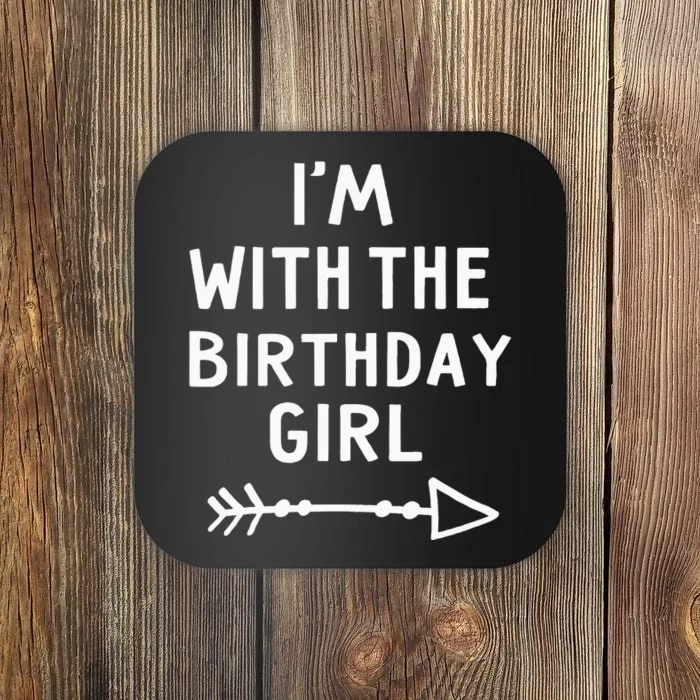 Im With The Birthday Girl Happy Halloween Costume Gift Coaster