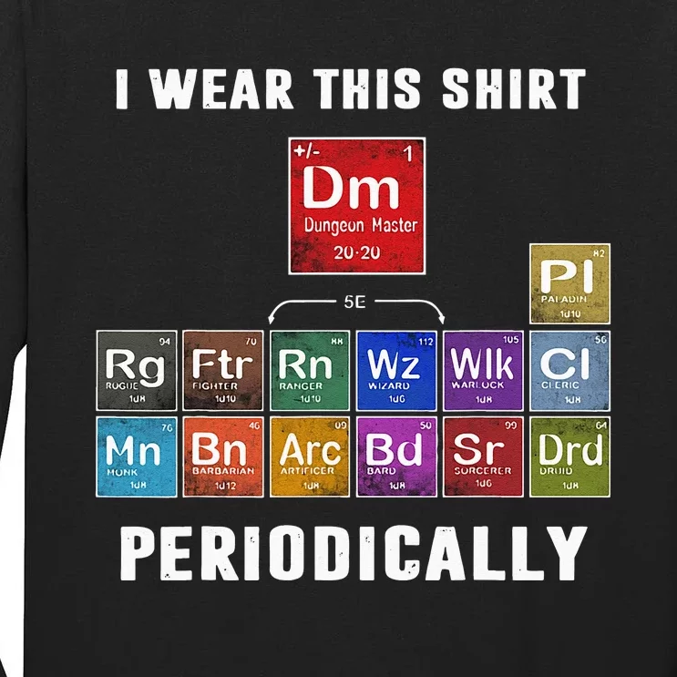 I Wear This Shir Periodically Classes DnD Tall Long Sleeve T-Shirt