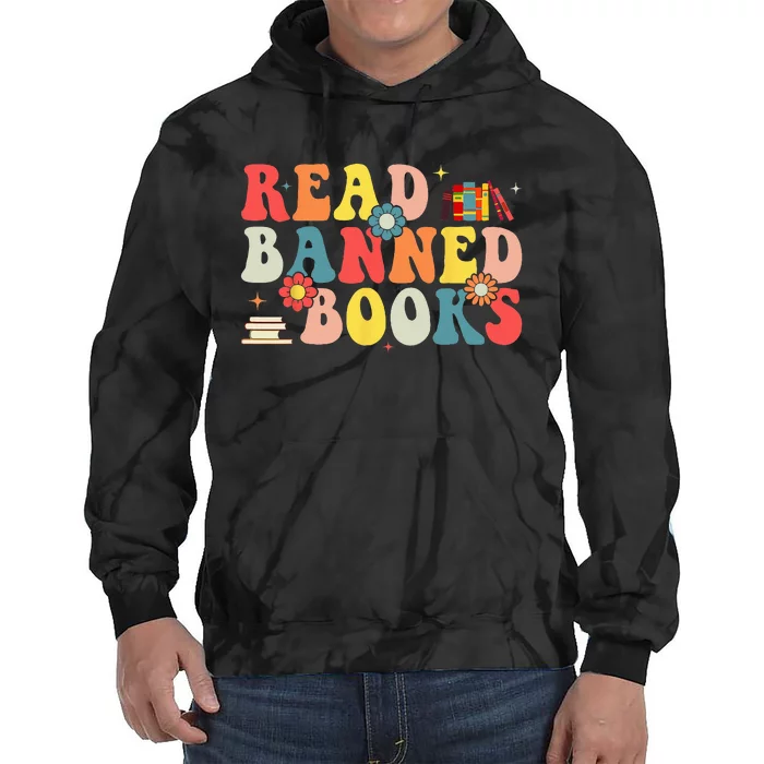 I'm With The Banned Books I Read Banned Books Lovers Tie Dye Hoodie