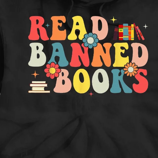 I'm With The Banned Books I Read Banned Books Lovers Tie Dye Hoodie