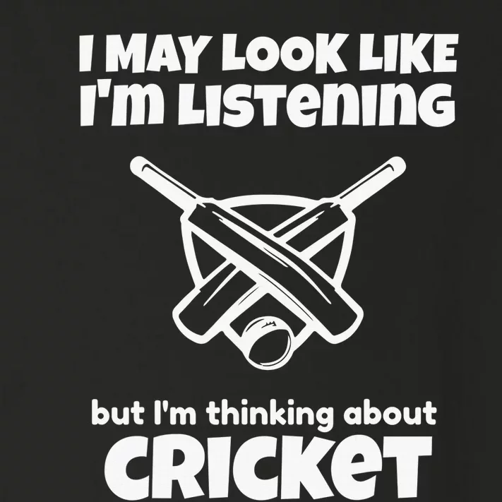 I Was Thinking About Cricket Sport Ball Game Toddler Long Sleeve Shirt