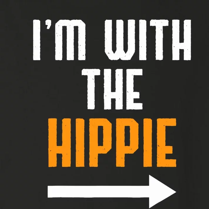 Im With The Hippie Costume Funny Halloween Couple Toddler Long Sleeve Shirt