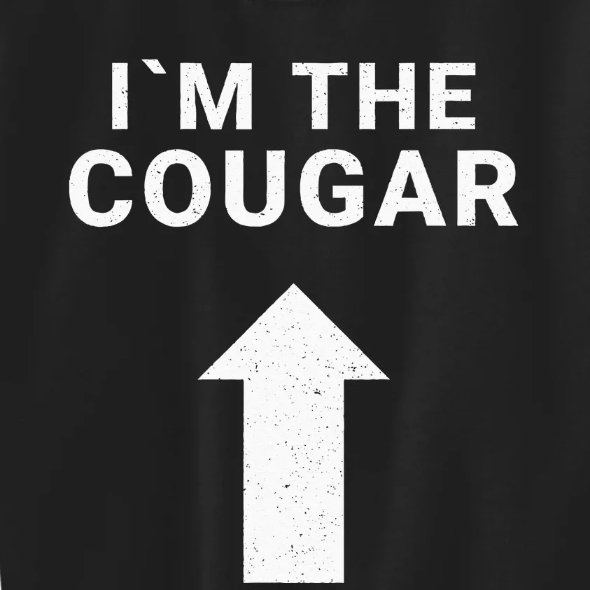 I´m With The Cougar Humor Halloween Birthday Gift Kids Sweatshirt