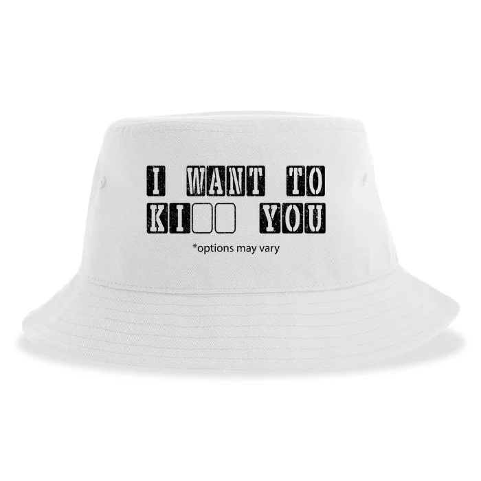 I Want To Options Mary Vary Funny Sustainable Bucket Hat