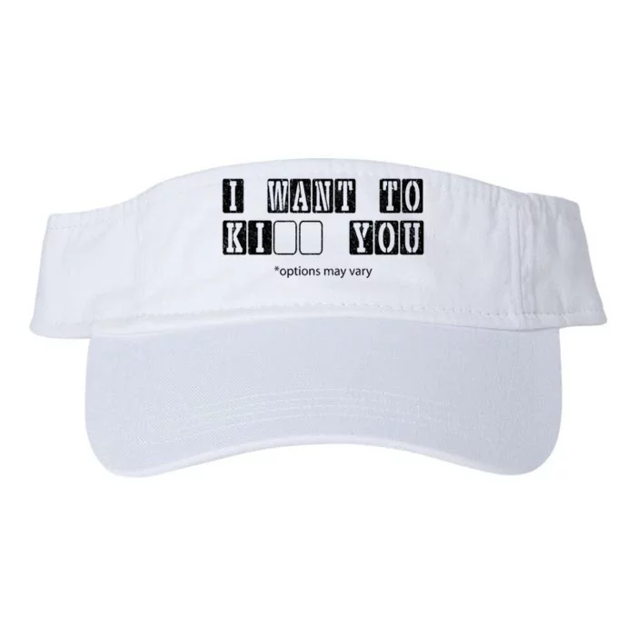 I Want To Options Mary Vary Funny Valucap Bio-Washed Visor