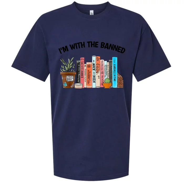 I'm With The Banned Funny Book Readers I Read Banned Books Sueded Cloud Jersey T-Shirt