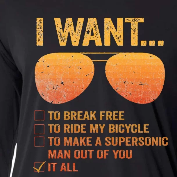 I Want To Break Free Ride My Bicycle It All Make Supersonic Cooling Performance Long Sleeve Crew