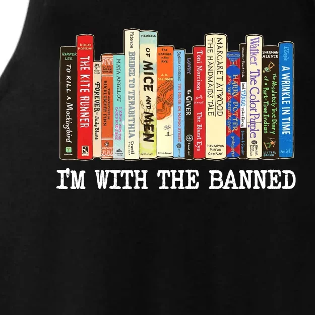 IM With The Banned Banned Books Reading Books Ladies Tri-Blend Wicking Tank