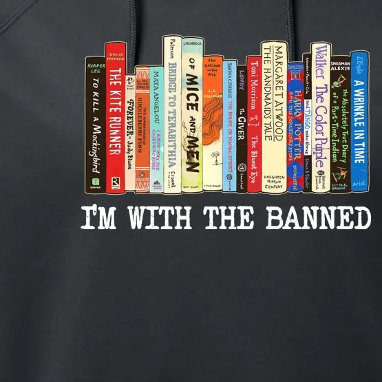 IM With The Banned Banned Books Reading Books Performance Fleece Hoodie