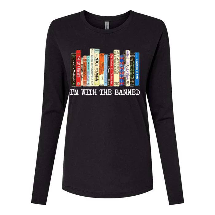 IM With The Banned Banned Books Reading Books Womens Cotton Relaxed Long Sleeve T-Shirt