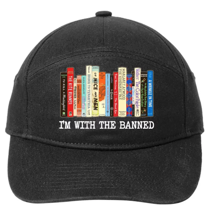 IM With The Banned Banned Books Reading Books 7-Panel Snapback Hat