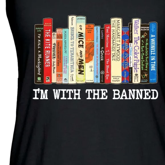 IM With The Banned Banned Books Reading Books Ladies Essential Flowy Tank