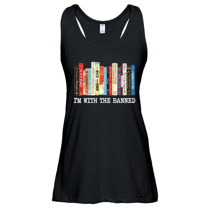 IM With The Banned Banned Books Reading Books Ladies Essential Flowy Tank