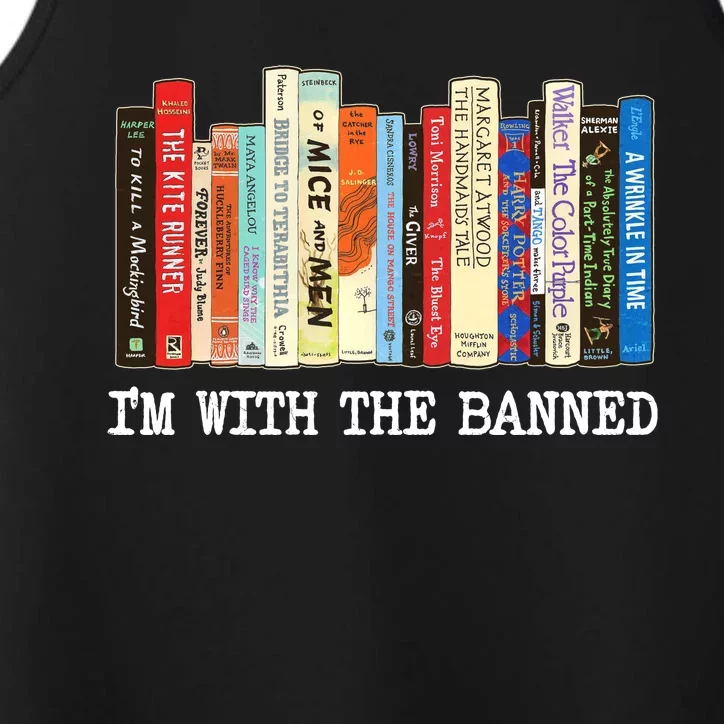 IM With The Banned Banned Books Reading Books Performance Tank