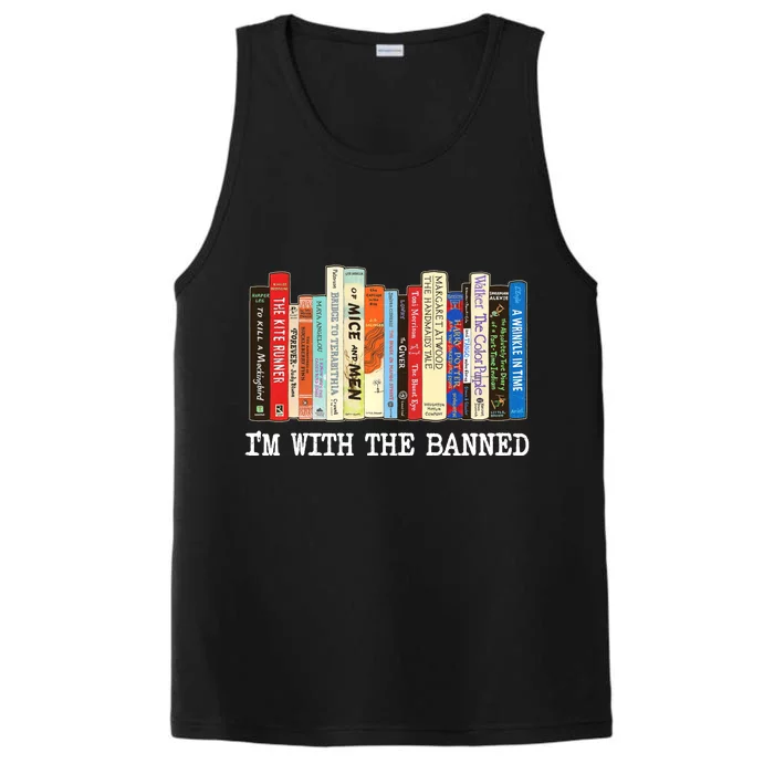 IM With The Banned Banned Books Reading Books Performance Tank