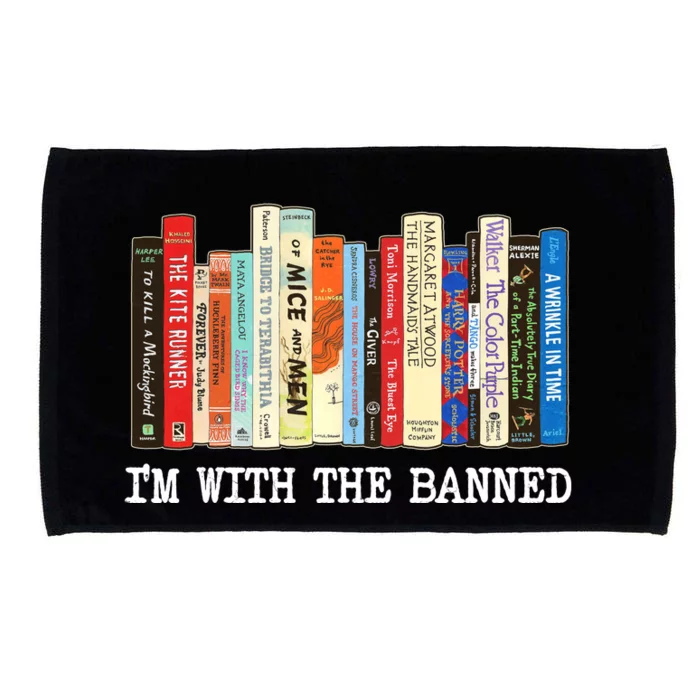 IM With The Banned Banned Books Reading Books Microfiber Hand Towel