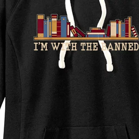 I'm With The Banned Books I Read Banned Books Lovers Women's Fleece Hoodie