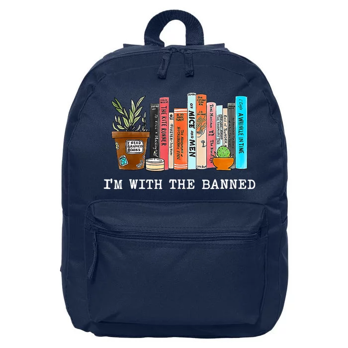 I'm With The Banned Books I Read Banned Books Lovers 16 in Basic Backpack