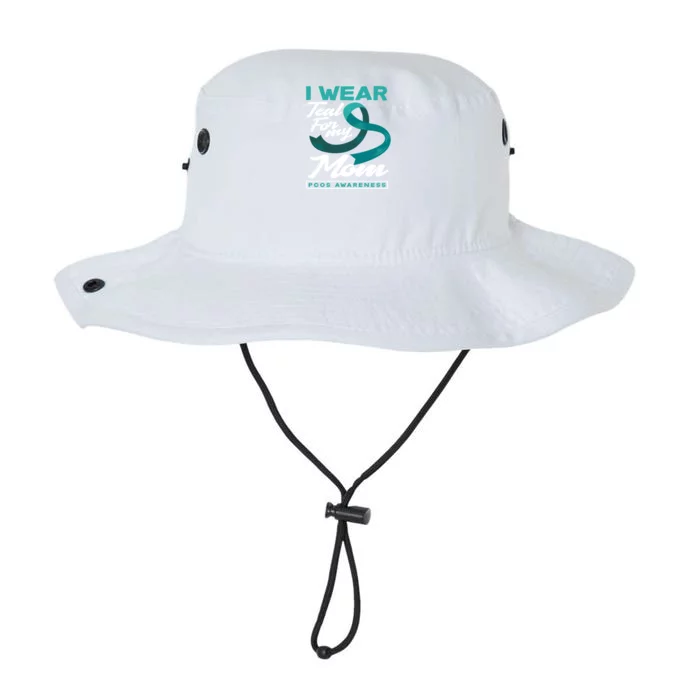 I Wear Teal For My Mom Pcos Awareness Gift Legacy Cool Fit Booney Bucket Hat