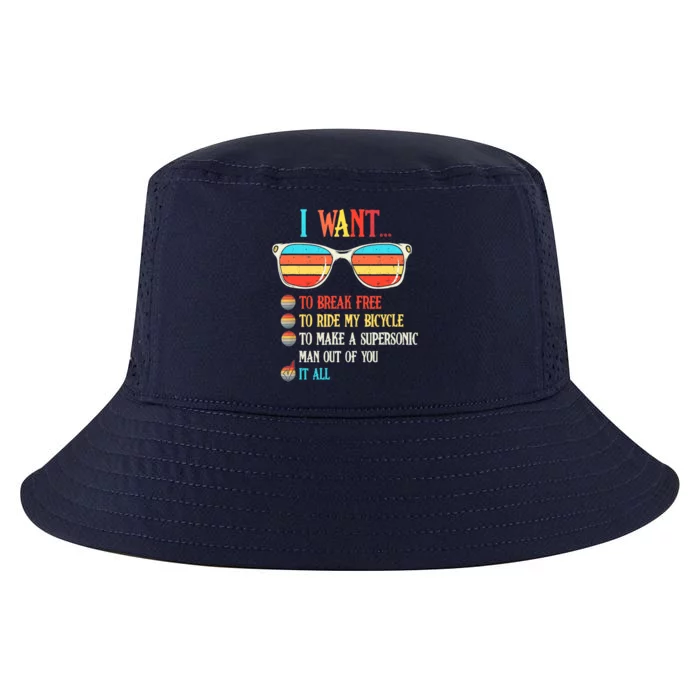 I Want To Break Free To Ride My Bicycle It All Cool Comfort Performance Bucket Hat