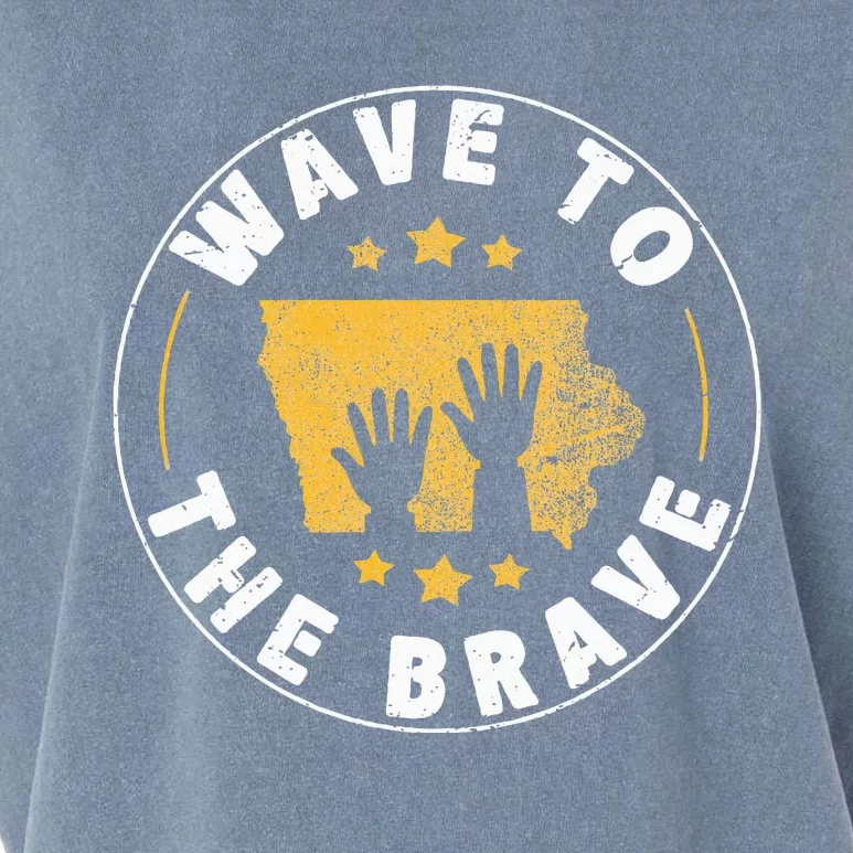 Iowa Wave To The Brave Football Childrens Hospital Garment-Dyed Women's Muscle Tee