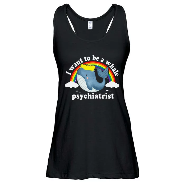 I Want To Be A Whale Psychiatrist Ladies Essential Flowy Tank