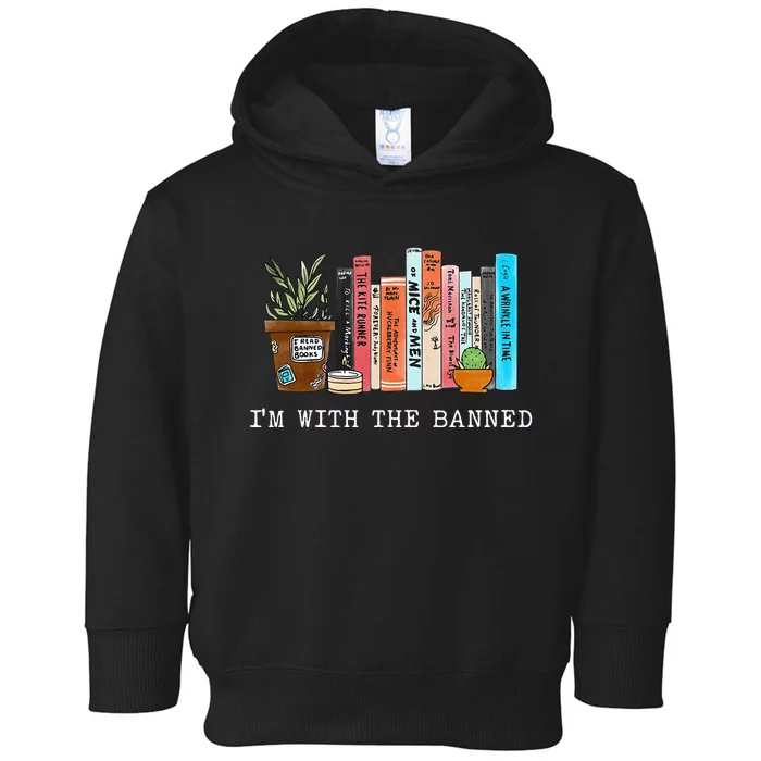 Im With The Banned Books I Read Banned Books Lovers Toddler Hoodie