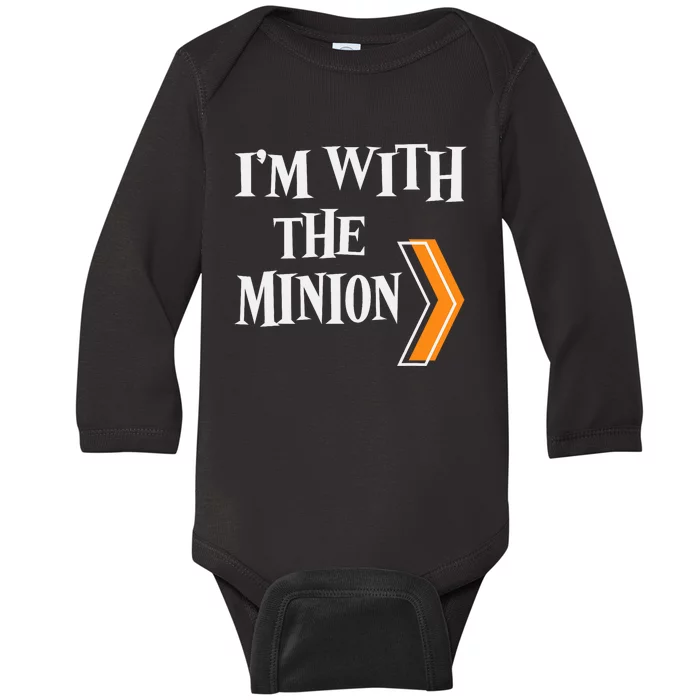 IM With The Minion Funny Couples Halloween Baby Long Sleeve Bodysuit